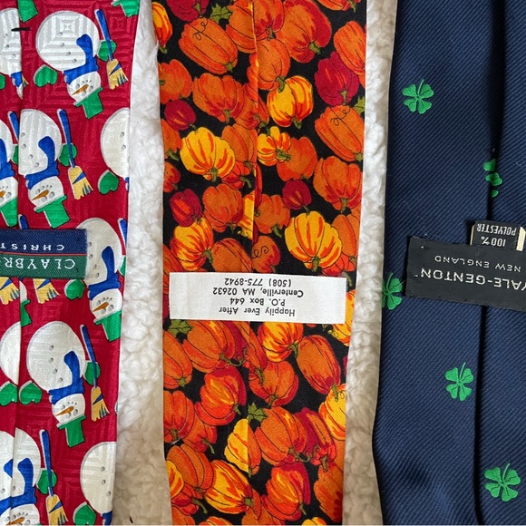 Holiday Tie Set Christmas Winter Fall Pumpkin Irish Shamrock St Patrick’s Day - Picture 9 of 9
